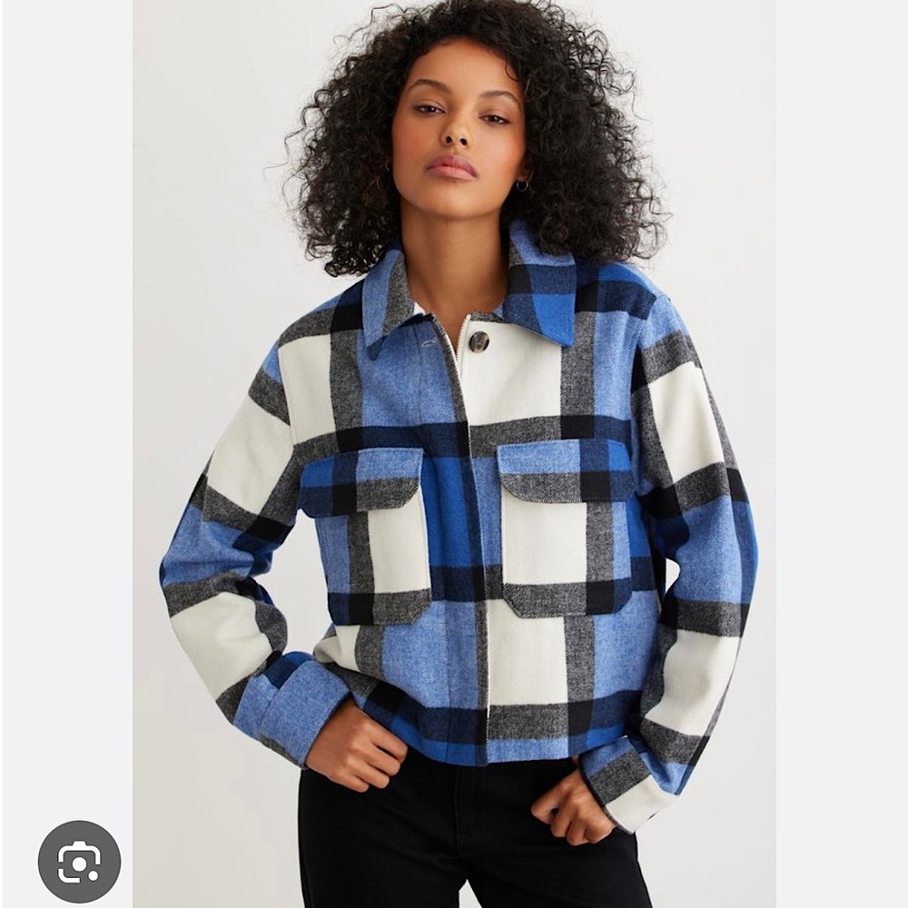 Dynamite Cropped Plaid Shacket